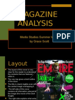 Magazine Analysis: Media Studies Summer Work by Grace Scott