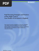 Pupil Grouping Strategies and Practices at Key Stage 2 and 3-Research Report