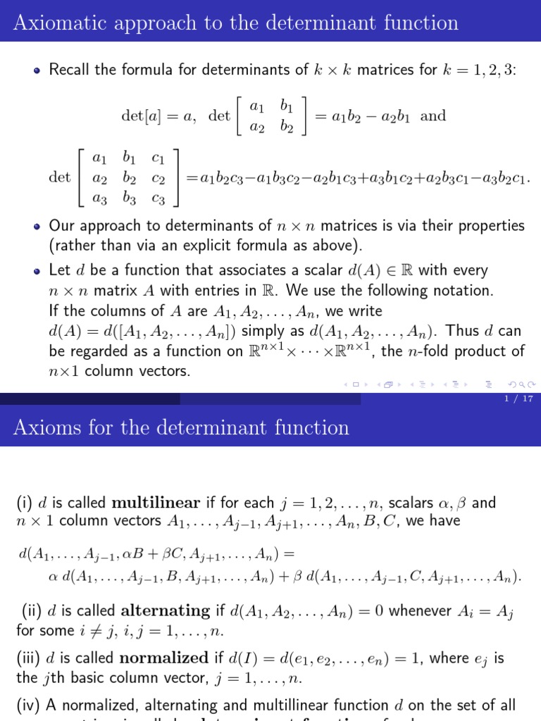 Det Slides | PDF | Determinant | Matrix (Mathematics)