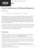 The Art and Science of The Email Signature - Smashing Magazine