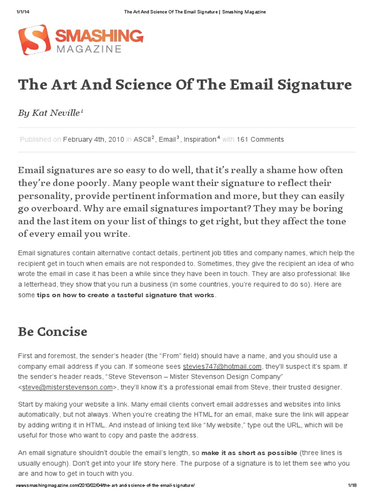 Crafting Effective Email Signatures | PDF | Microsoft Outlook | Email