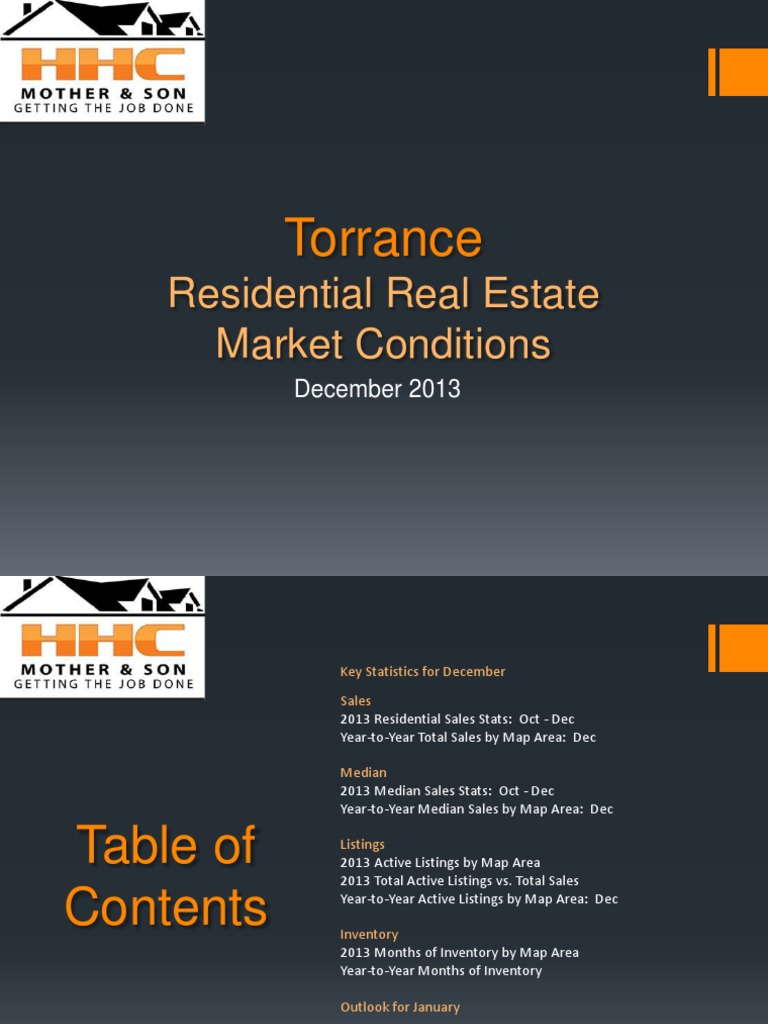 Torrance Real Estate Market Conditions December 2013 PDF Real