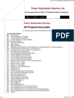 Full List of CNC Codes