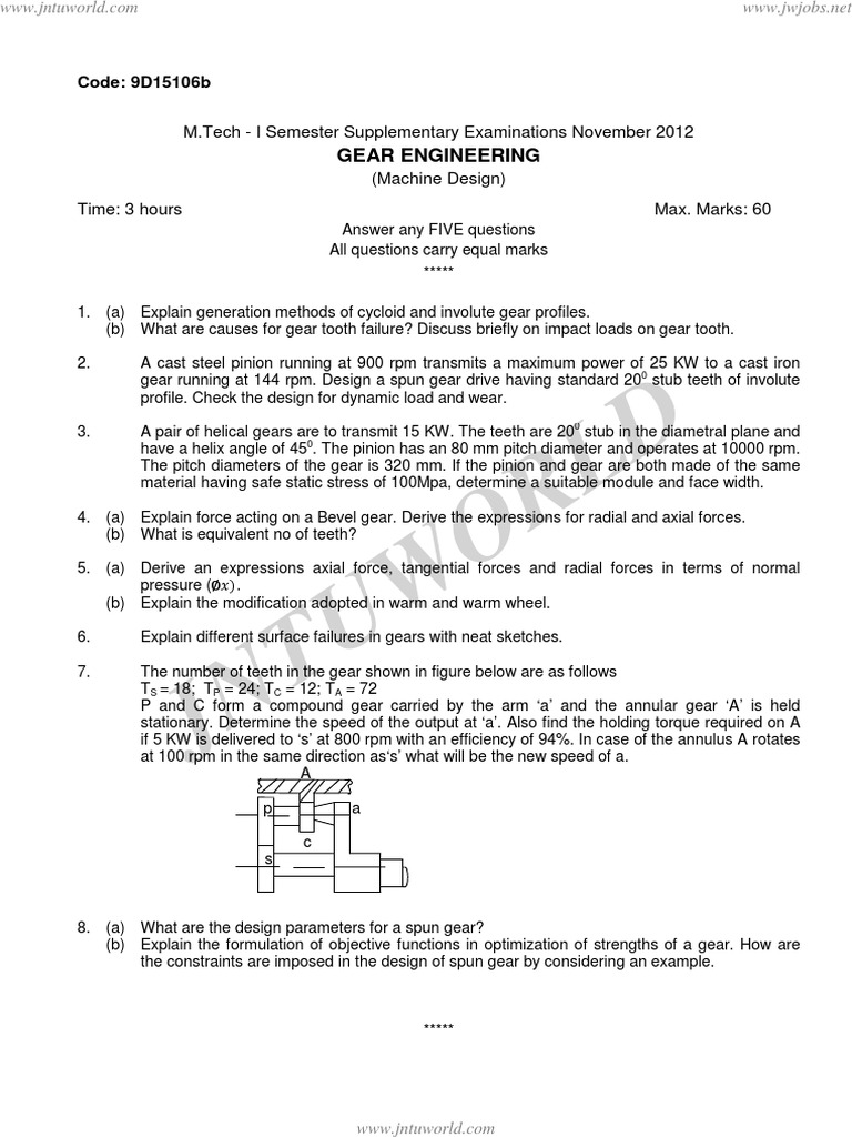 9D15106b Gear Engineering | PDF | Science & Mathematics | Technology ...