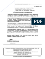 Gas Regulator Levies Act, 2002 (Act No. 75 of 2002) As Proposed by The