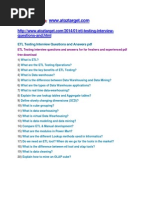 ETL Testing Interview Questions and Answers