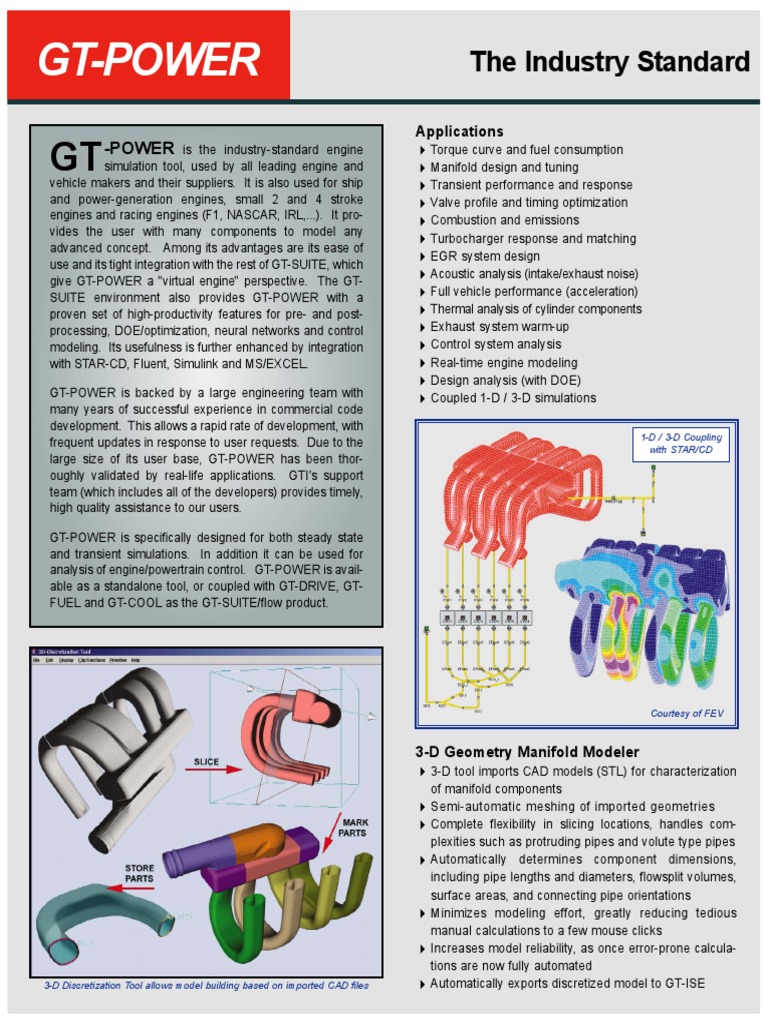 GT-POWER: Engine Simulation Software | PDF | Technology & Engineering