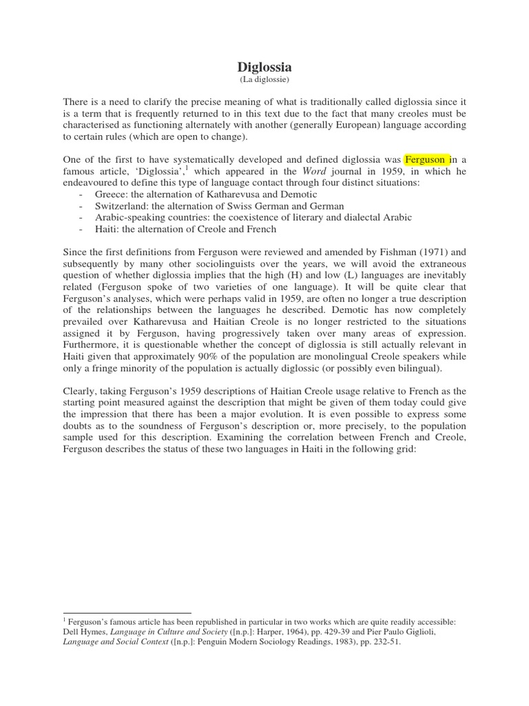 Diglossia | PDF