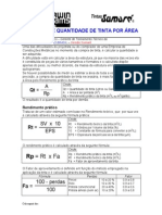 Calculo de QTD de Tinta Por Área