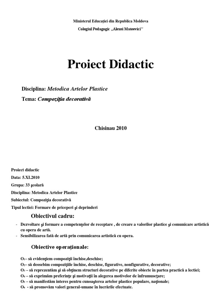 Compozitia Decorativa | PDF