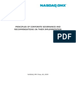 Principles of Corporate Governance and Recommendations On Their Implementation