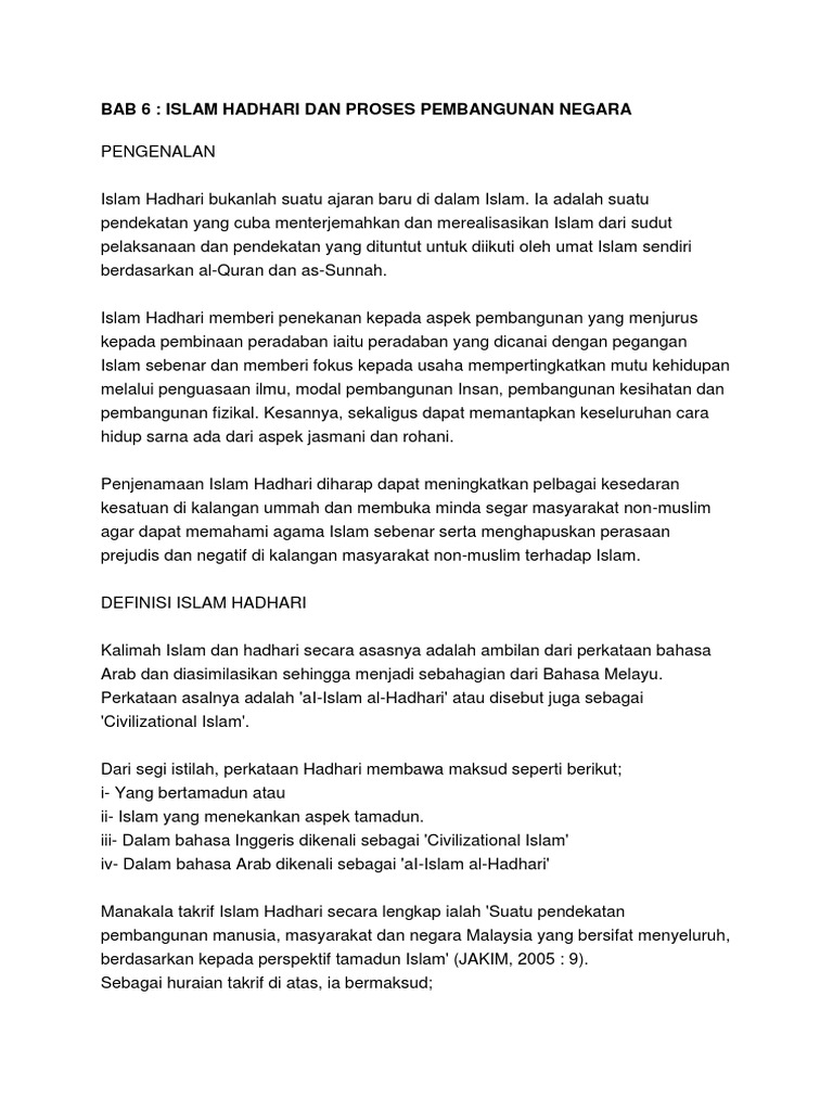 Islam Hadhari Pdf