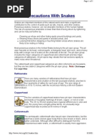 Snake Awareness Toolbox Talk | PDF