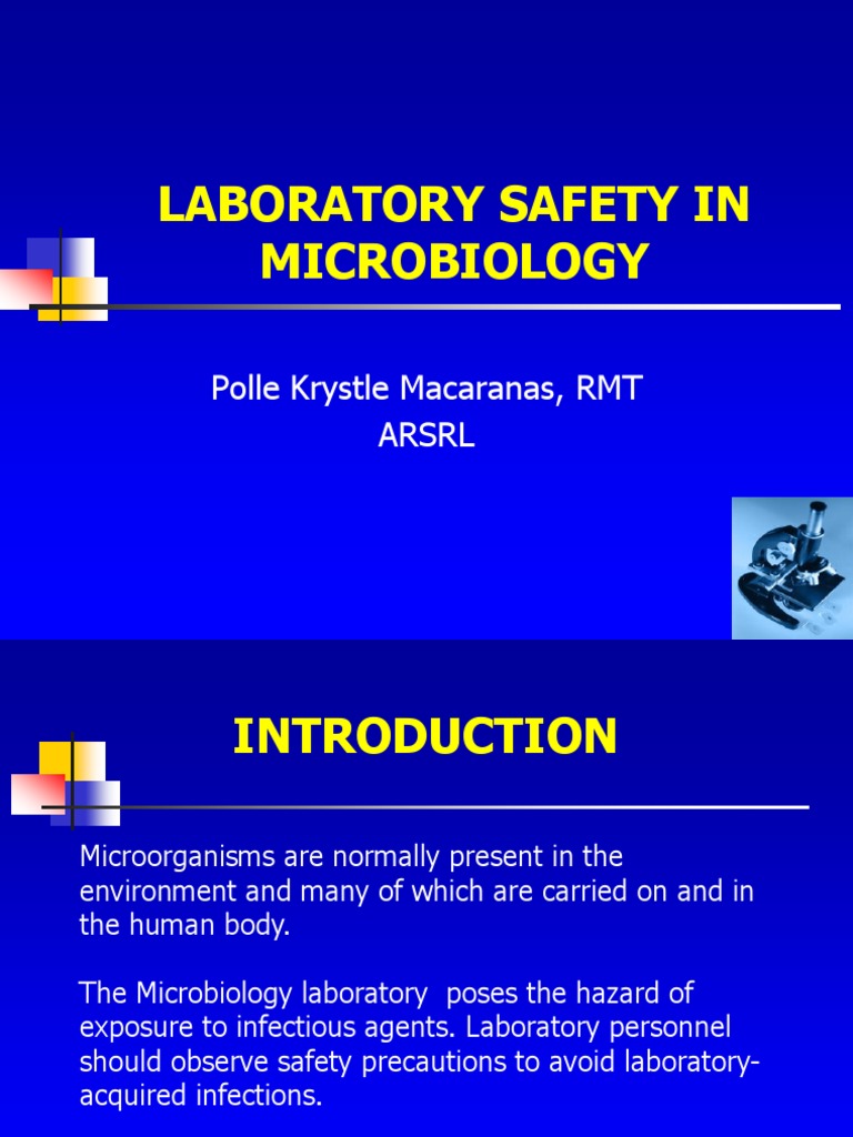 Lecture 6 Laboratory Safety in Microbiology Microbiology Waste