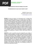 SARMENTO. A reinvenção do ofício de criança e de aluno