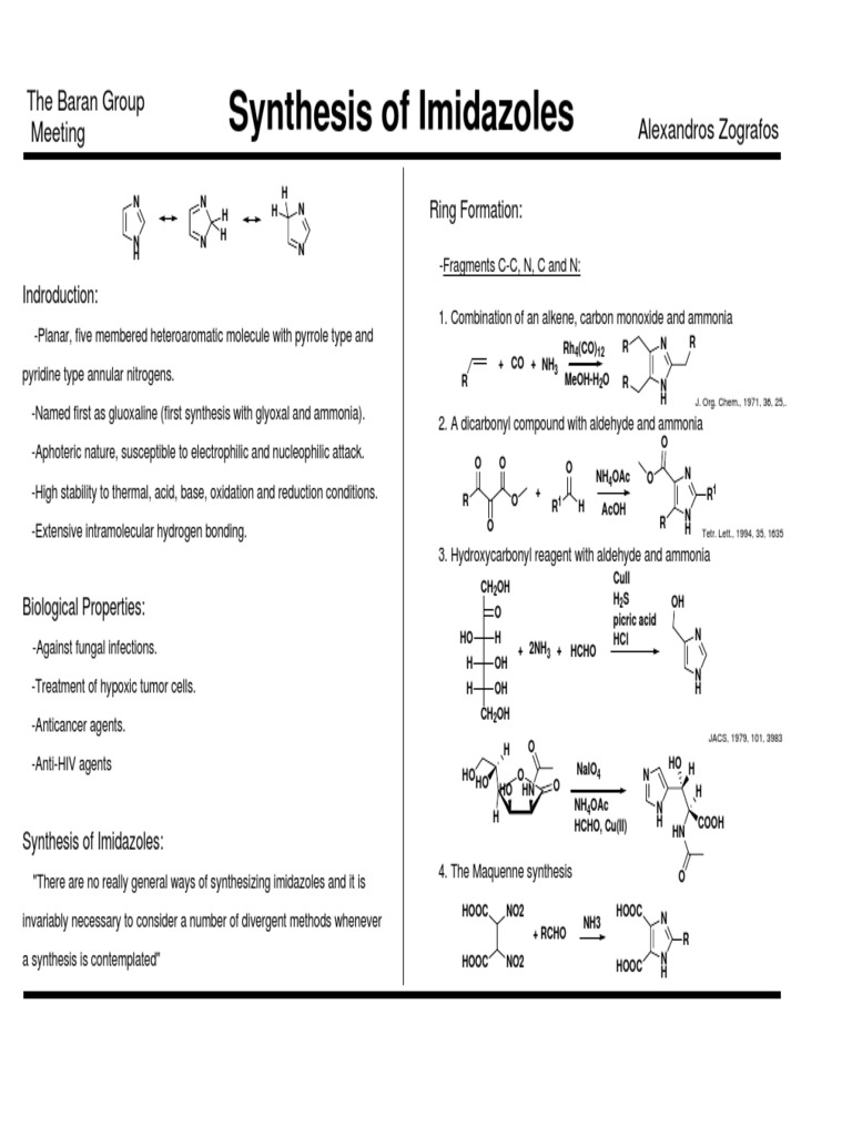 Imidazole Synthesis | PDF