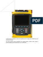 Fluke 434 Configuracion y Conexion