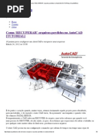 Download Como RECUPERAR arquivos perdidos no AutoCAD TUTORIAL _ Arquitetnico by tortorpsp SN203692497 doc pdf