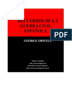 Orwell, George - Recuerdos de La Guerra Civil Espanola