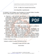 CPC - PS-Covilhã  Carta de despedida e agradecimento