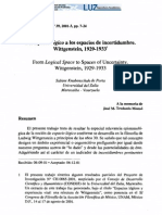 Knabenschuh, S - Del Espacio Lógico A Los Espacios de Incertidumbre - 2001