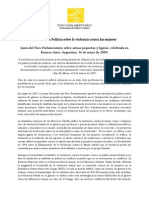 Declaración Política sobre la violencia contra las mujeres