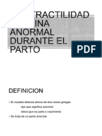 Contractilidad Uterina Anormal Durante El Parto