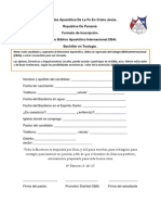 Formato de Inscripcion. CBAINT