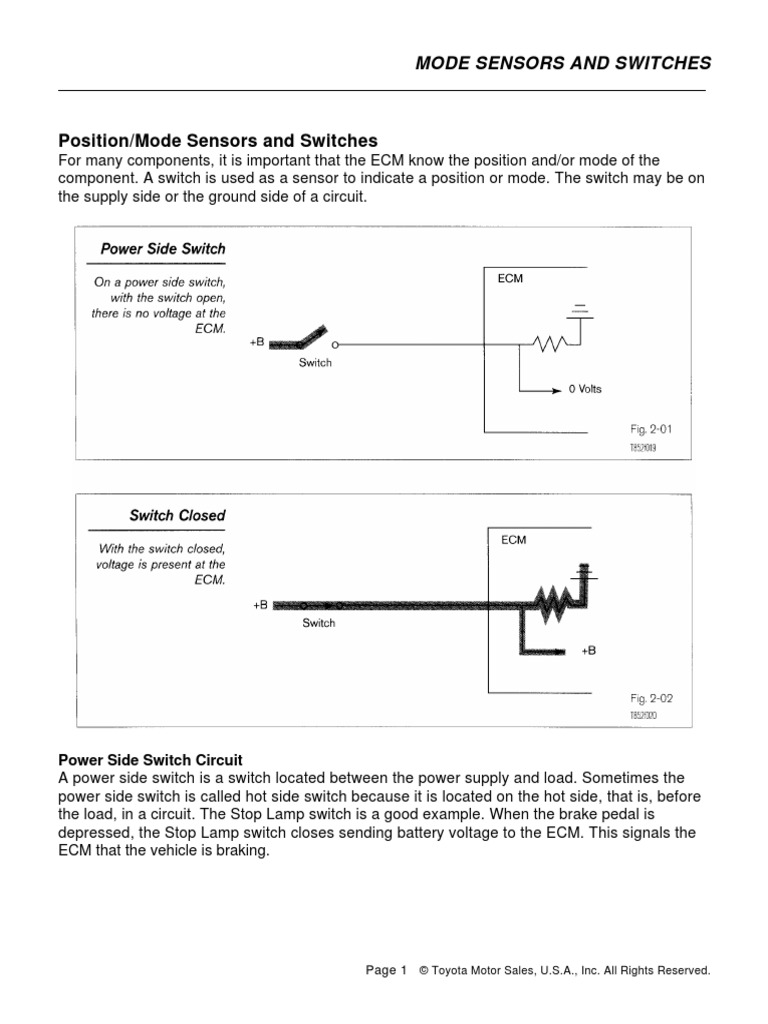 Engine Controls & Sensors | PDF | Switch | Sensor