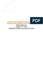 Portfolio Mccarel Food Service Management Business Plan