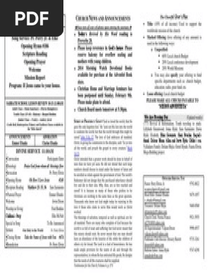 Church Bulletin