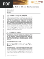 Minimizing Operational Risk in Oil Gas Industry