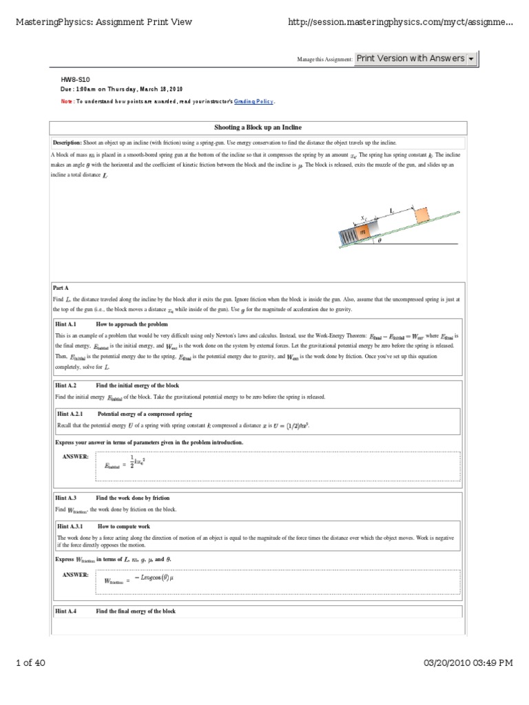 Mastering Physics Torque Rotation Around A Fixed Axis