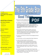 Fifth Grade Newsletter 1-30-14