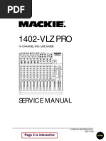 Mackie 1402-VLZ Pro Service Manual