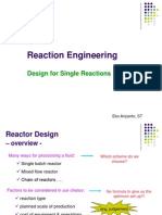 Week 7. Design For Single Reaction