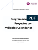 Programación de Proyectos con Múltiples Calendarios