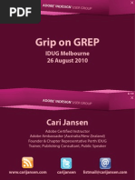 Grip On GREP: IDUG Melbourne 26 August 2010