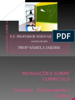 INDAGAÇÕES SOBRE CURRÍCULO - Samela