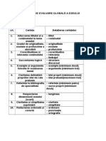 GRILA DE EVALUARE GLOBAL É A ESEULUI