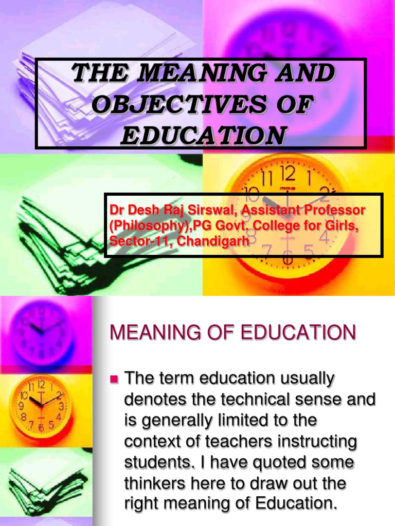 EDUCATION MEANING DEFINITION NATURE FUNCTION AND AIMS visual data 6