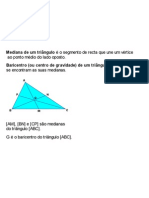 Medianas e Baricentro de Um Triângulo