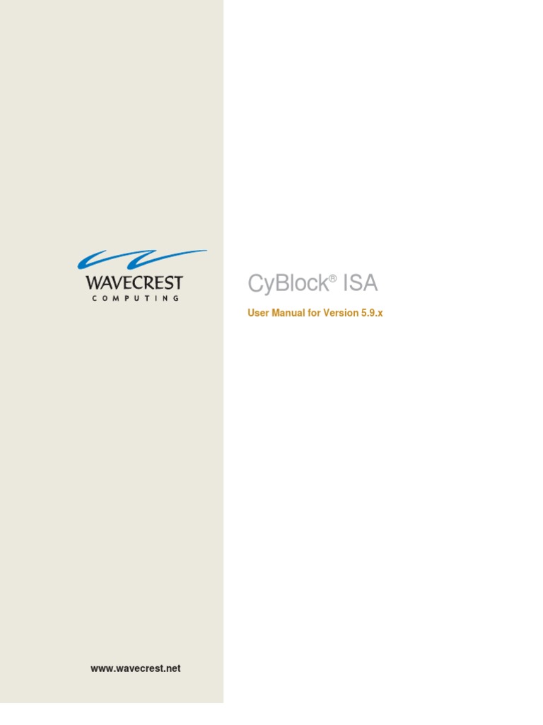 CyBlock ISA User Manual Version 5.9.x | PDF | Active Directory ...