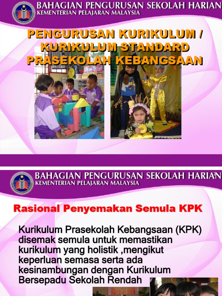 Kurikulum Prasekolah Kebangsaan | PDF