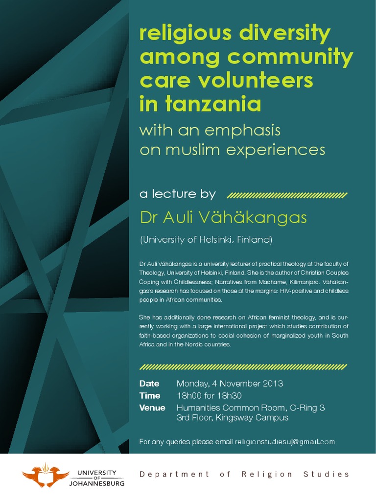 Religious Diversity Among Community Care Volunteers in Tanzania | PDF ...