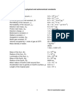 Common Physical Constants