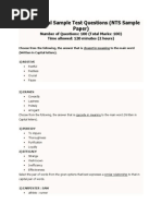 GAT General Sample Test Questions