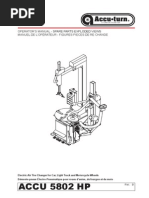 Download Manual Tire Changer ACCU 5802 HP by lilaupc SN203849858 doc pdf