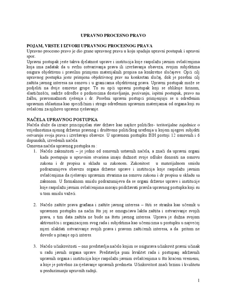 Upravno Procesno Pravo | PDF