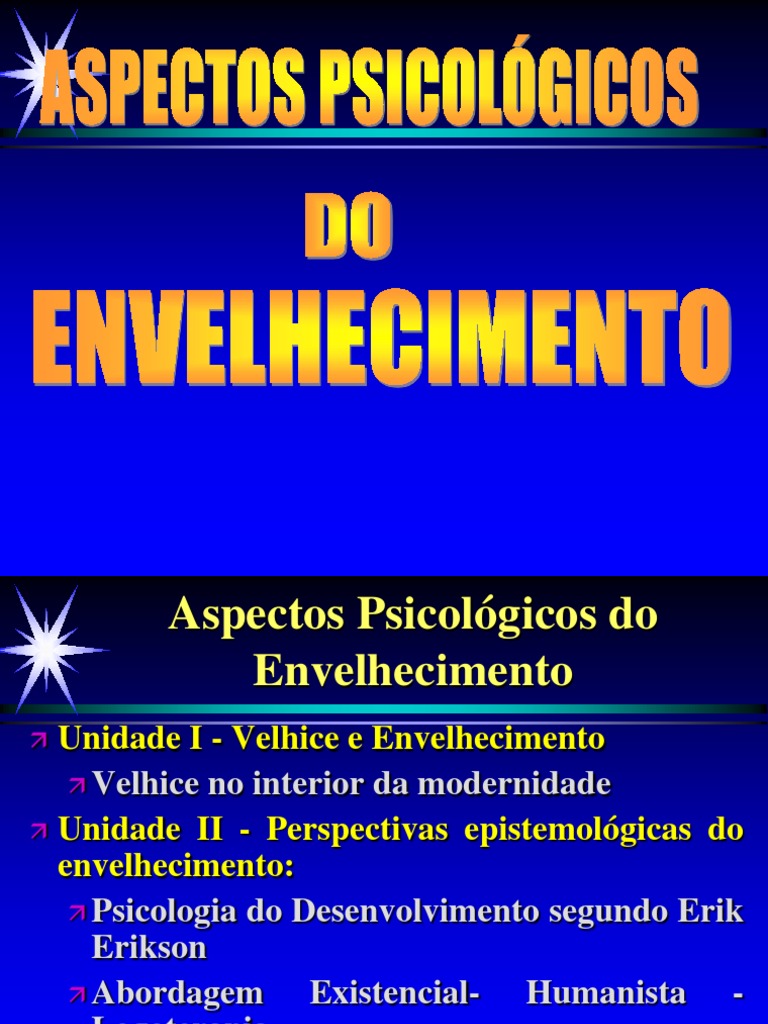Psicologia Do Envelhecimento | PDF | Terceira idade | Envelhecimento